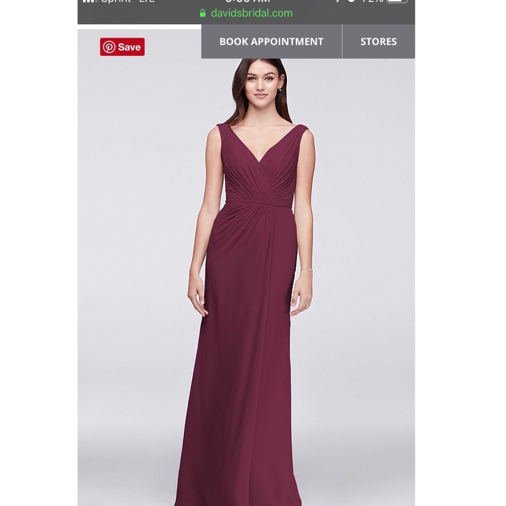 David’s bridal CHIFFON BRIDESMAID DRESS